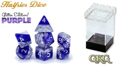 Halfsies Dice - Glitter Purple